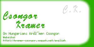 csongor kramer business card